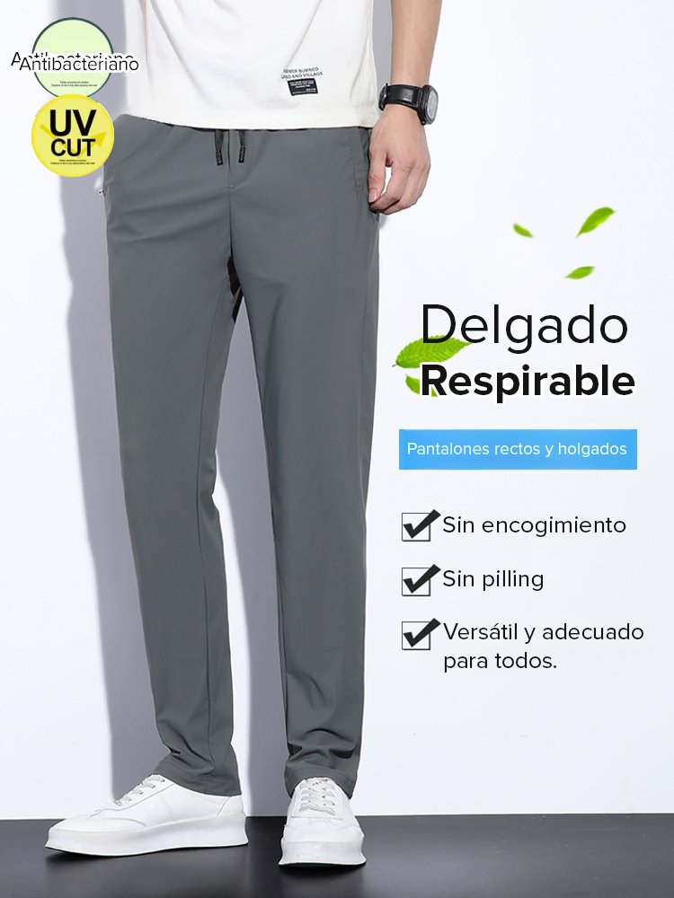 【Limitado 100 piezas】Pantalón largo de hielo transpirable y delgado con protección solar