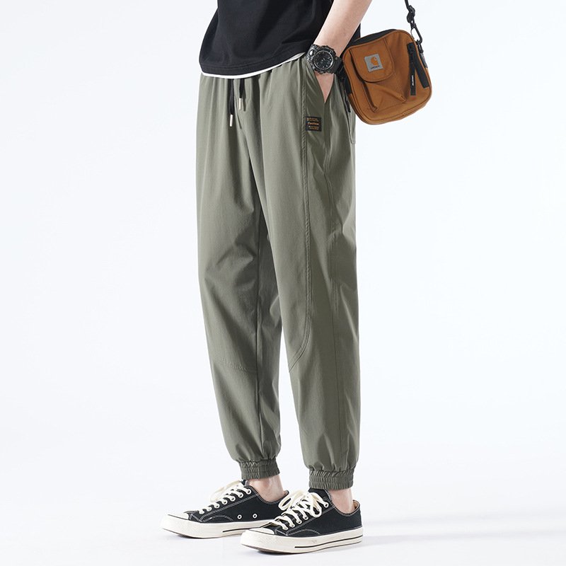 Pánské pracovní kalhoty z ledového hedvábí s elastickým materiálem, nová kolekce