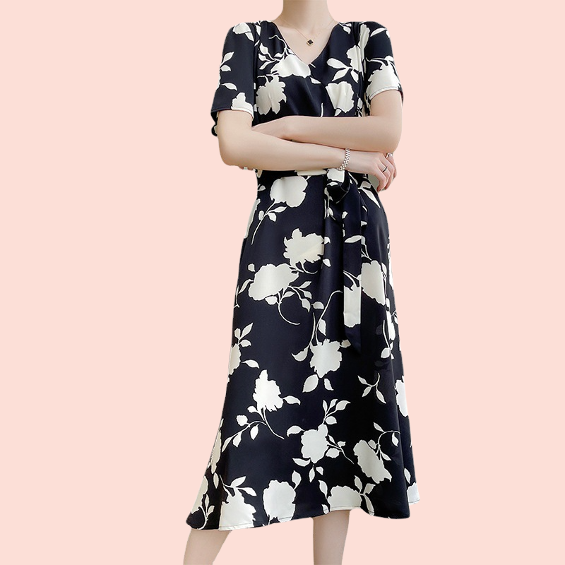 여름 신상 패턴 반팔 드레스