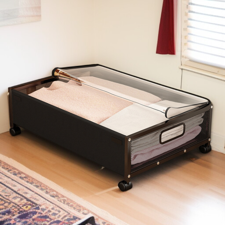 침대 밑에 깔끔하게 들어가는 접이식 수납함