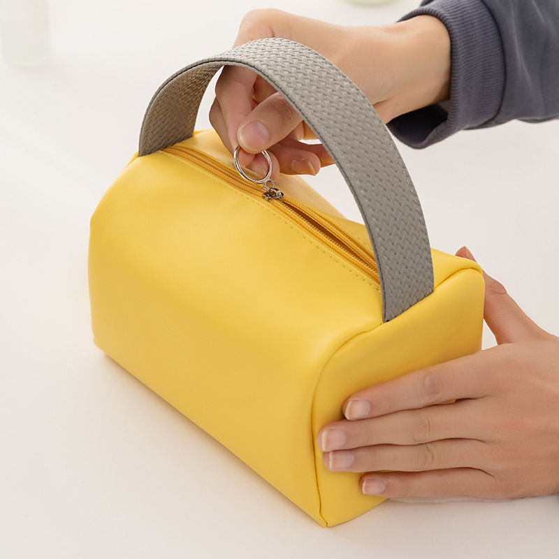 化粧品バッグ旅行ポータブルインキャンディーカラー PU 防水トイレタリーバッグ大容量ポータブルサンプル保存袋