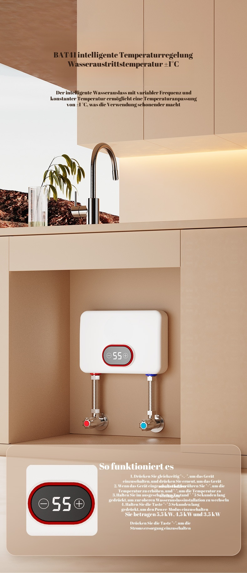 Einfache Installation unter der Spüle