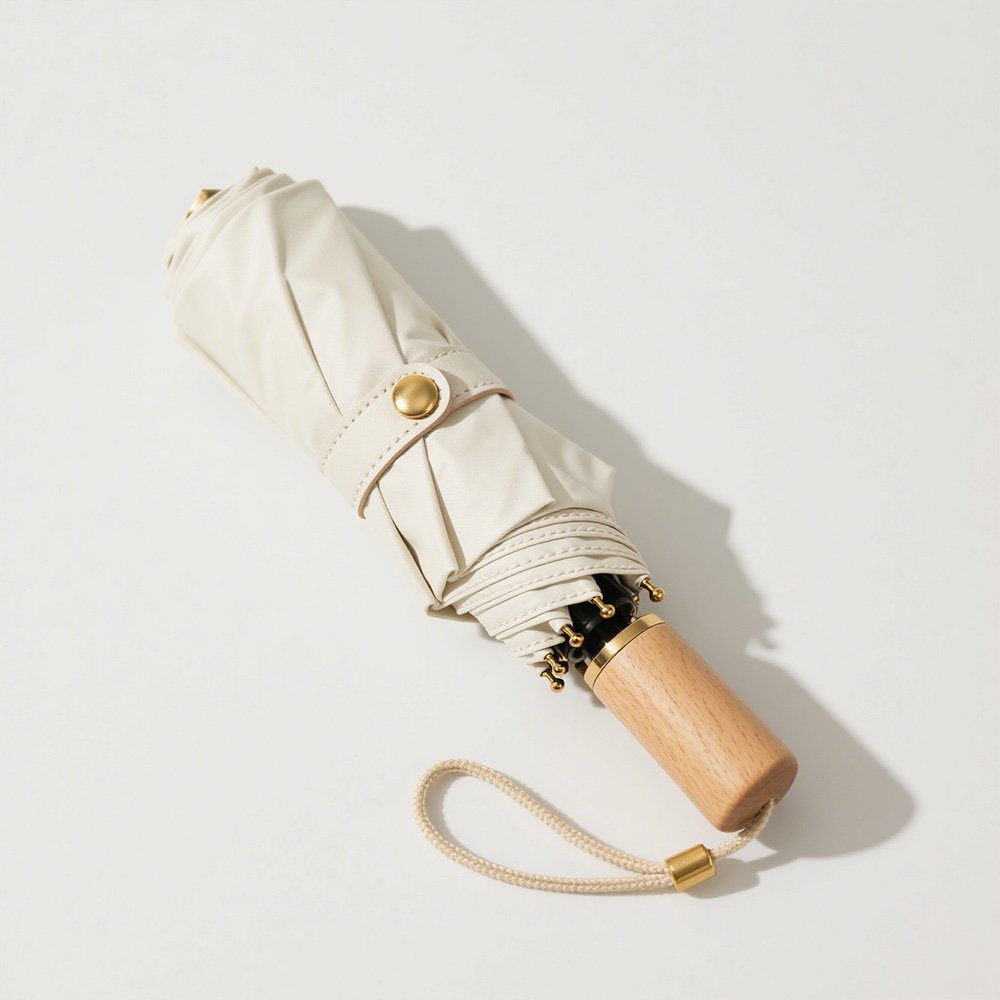 Umbrelă modernă, culoare crem, pentru o singură persoană