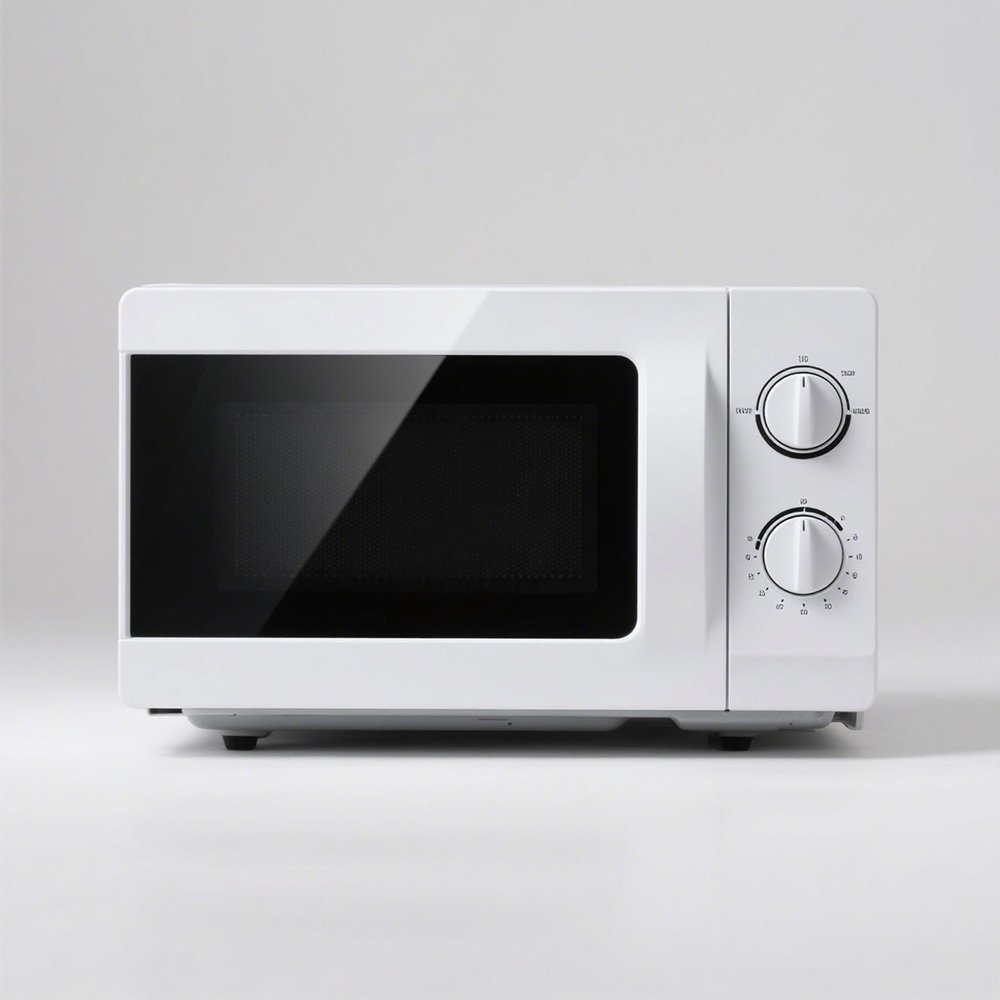 Cuptor cu microunde alb cu design modern