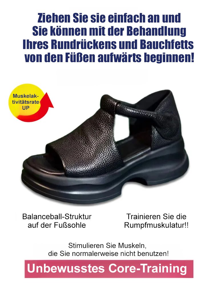 Plateau-Wedgesandalen mit offenem Zeh im koreanischen Stil