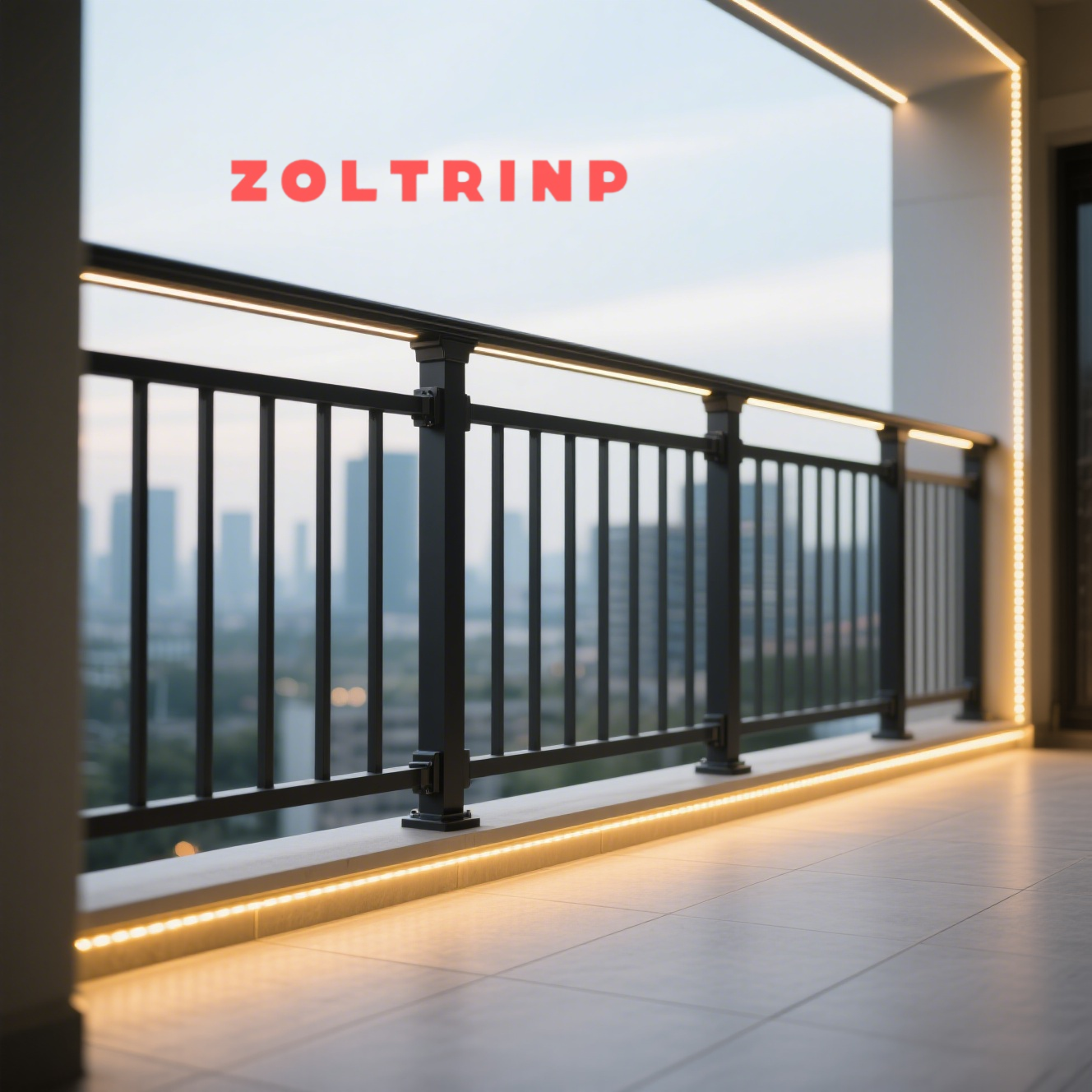 LED-Lichtstreifen im modernen Wohnzimmer installiert