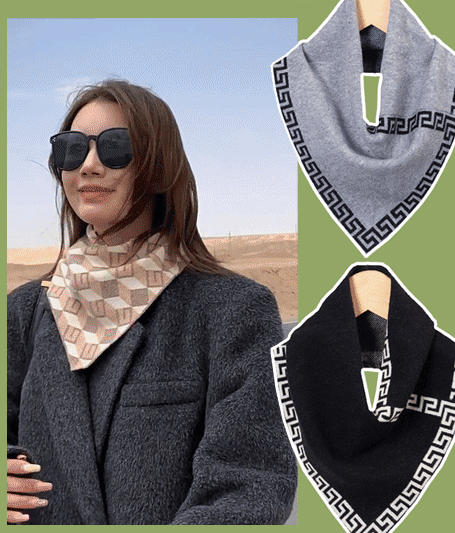 100년 된 영국 캐시미어 삼각형 스카프