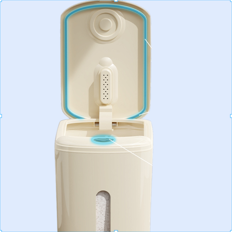 HQL-방충 및 방습 기능이 뛰어난 가정용 쌀통용 푸시 오픈 뚜껑