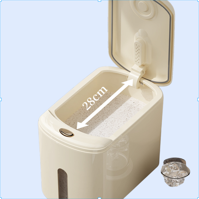 HQL-방충 및 방습 기능이 뛰어난 가정용 쌀통용 푸시 오픈 뚜껑