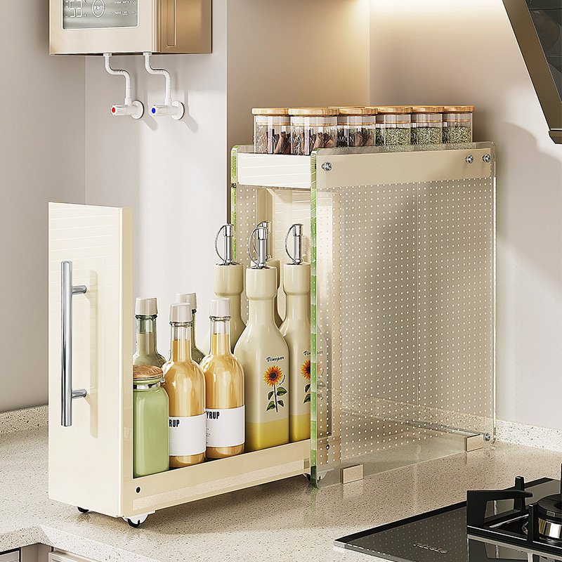 Estante de almacenamiento de especias extraíble para cocina, estante de almacenamiento de pared para