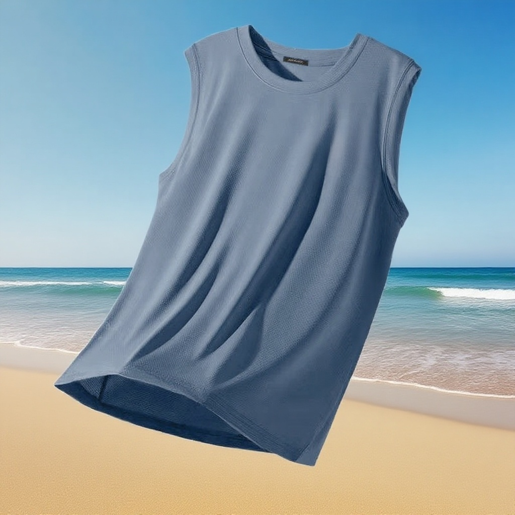 Rychleschnoucí prodyšné sportovní tílko na fitness detail