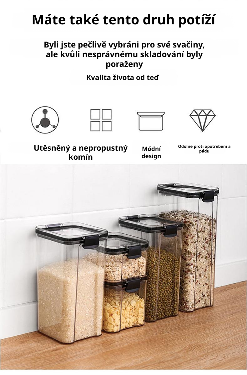 Praktická potravinářská dóza do domácnosti