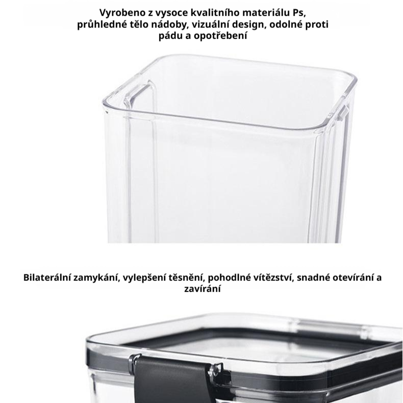 Kuchyňská spona uzavíratelná nádoba, domácí potravinářská skladovací dóza