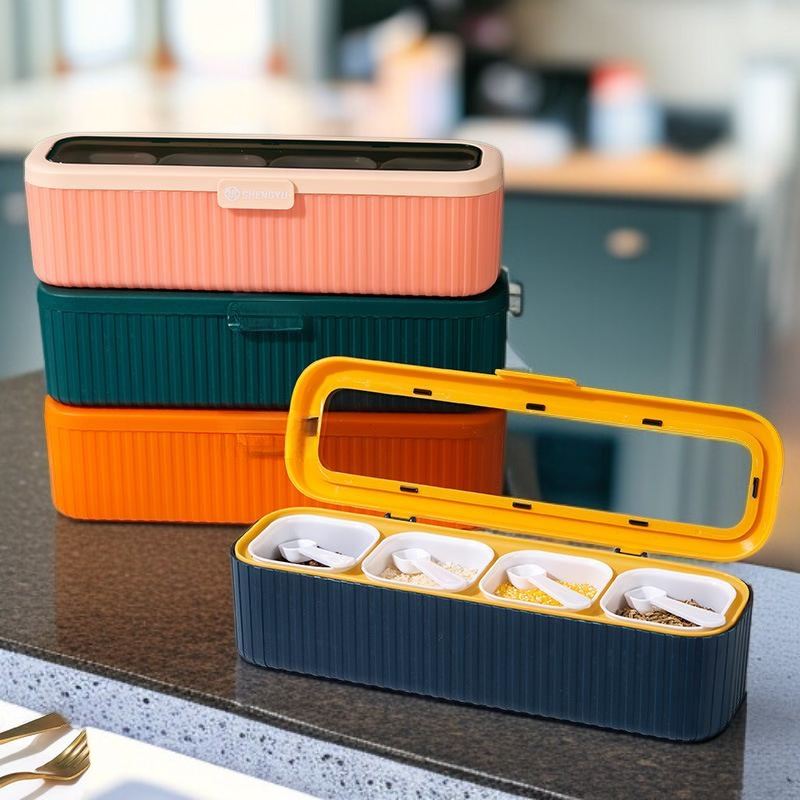 กล่องปรุงรสแบบแบ่งช่องกันความชื้น