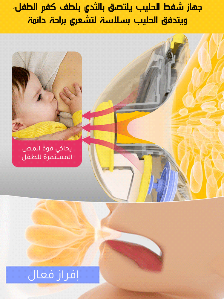 جهاز شفط الحليب الكهربائي المتكامل الجديد الصامت ذو قوة شفط عالية