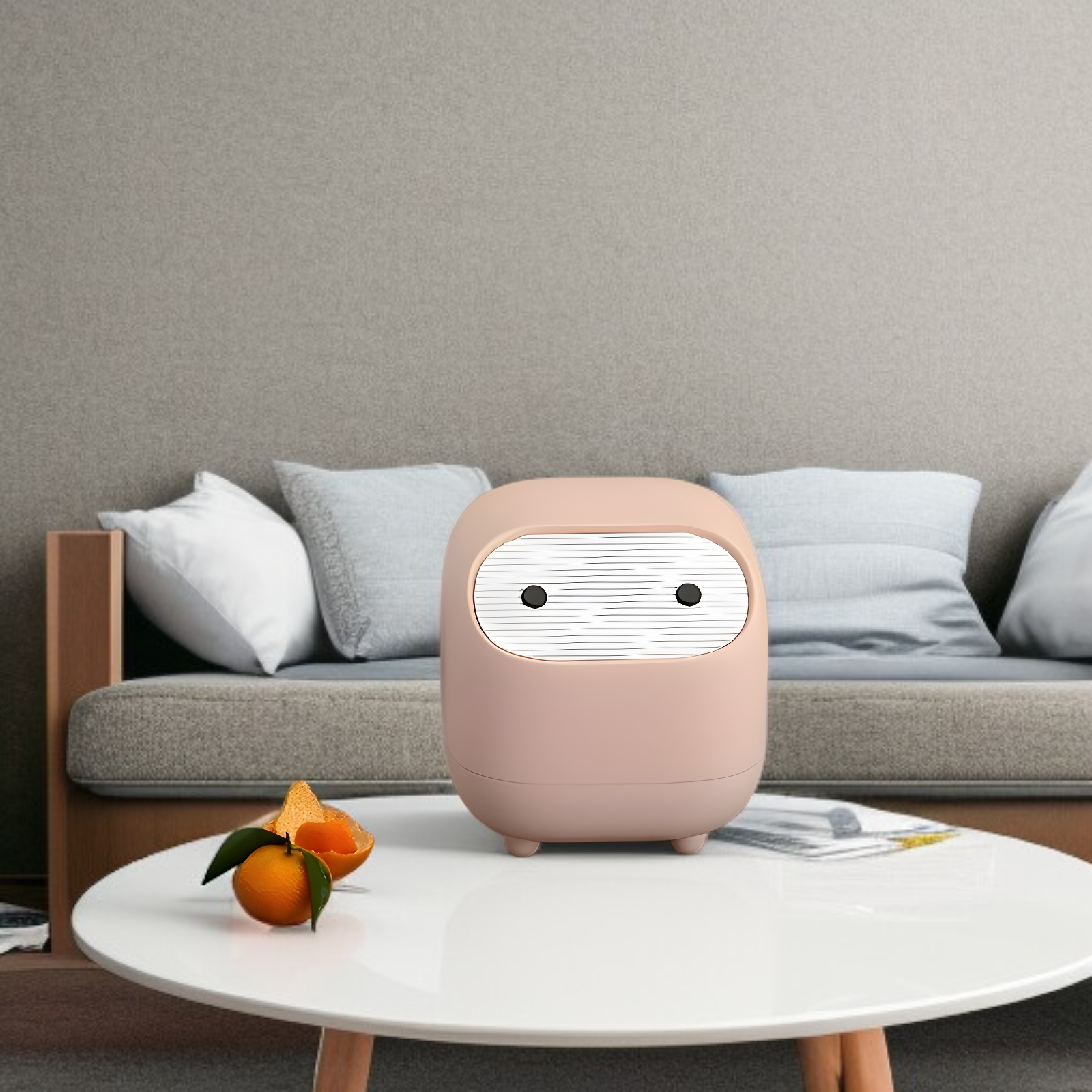 デスクトップゴミ箱 オフィス用 蓋付き プッシュ式 ミニ収納ボックス