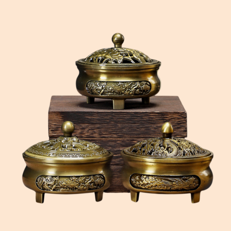 合金製レトロ香炉飾り