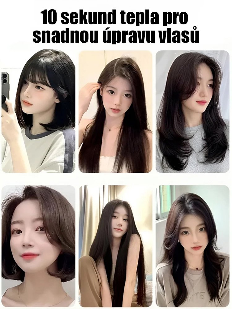 LCD bezdrátový keramický vyhřívaný narovnávací kartáč