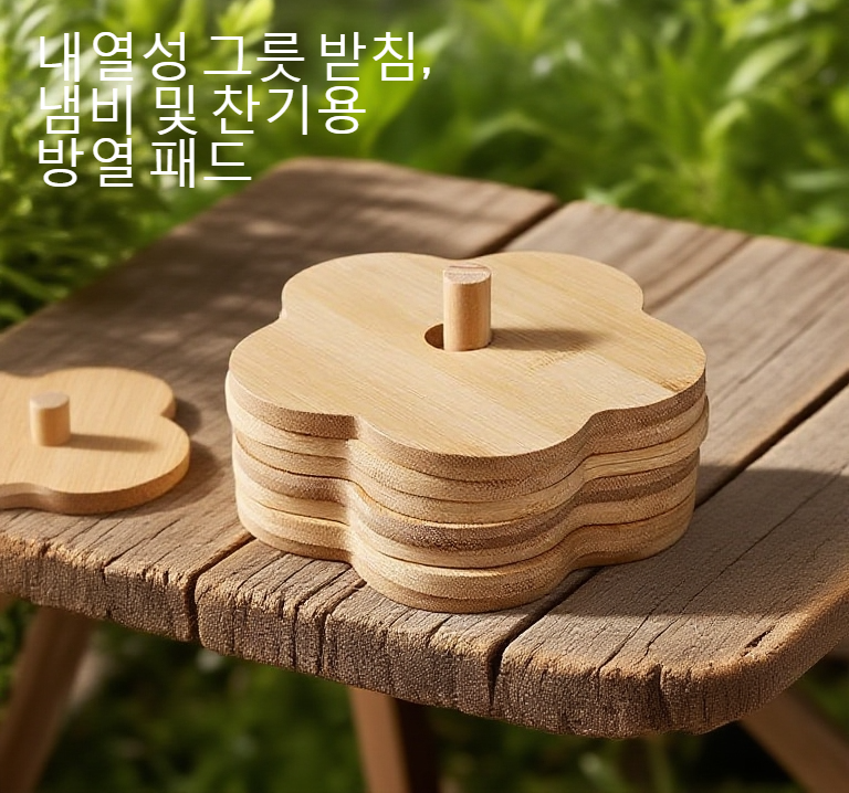 실목 내열 방열 매트로 식탁 보호