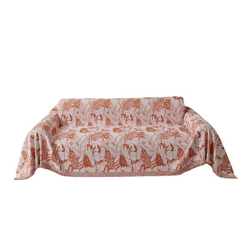植物柄のソファカバー、ブランケット、ソファカバー 