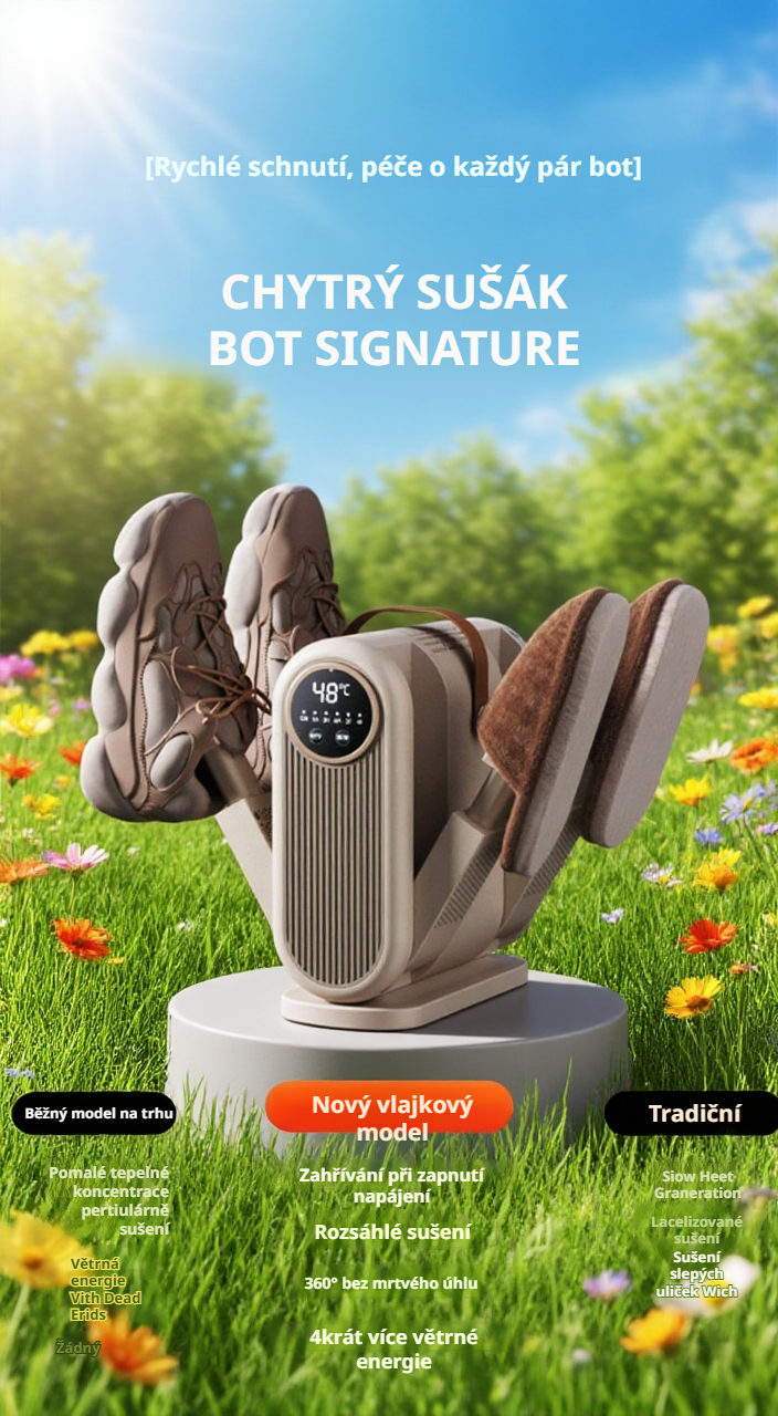 Detail funkce deodorace sušičky bot