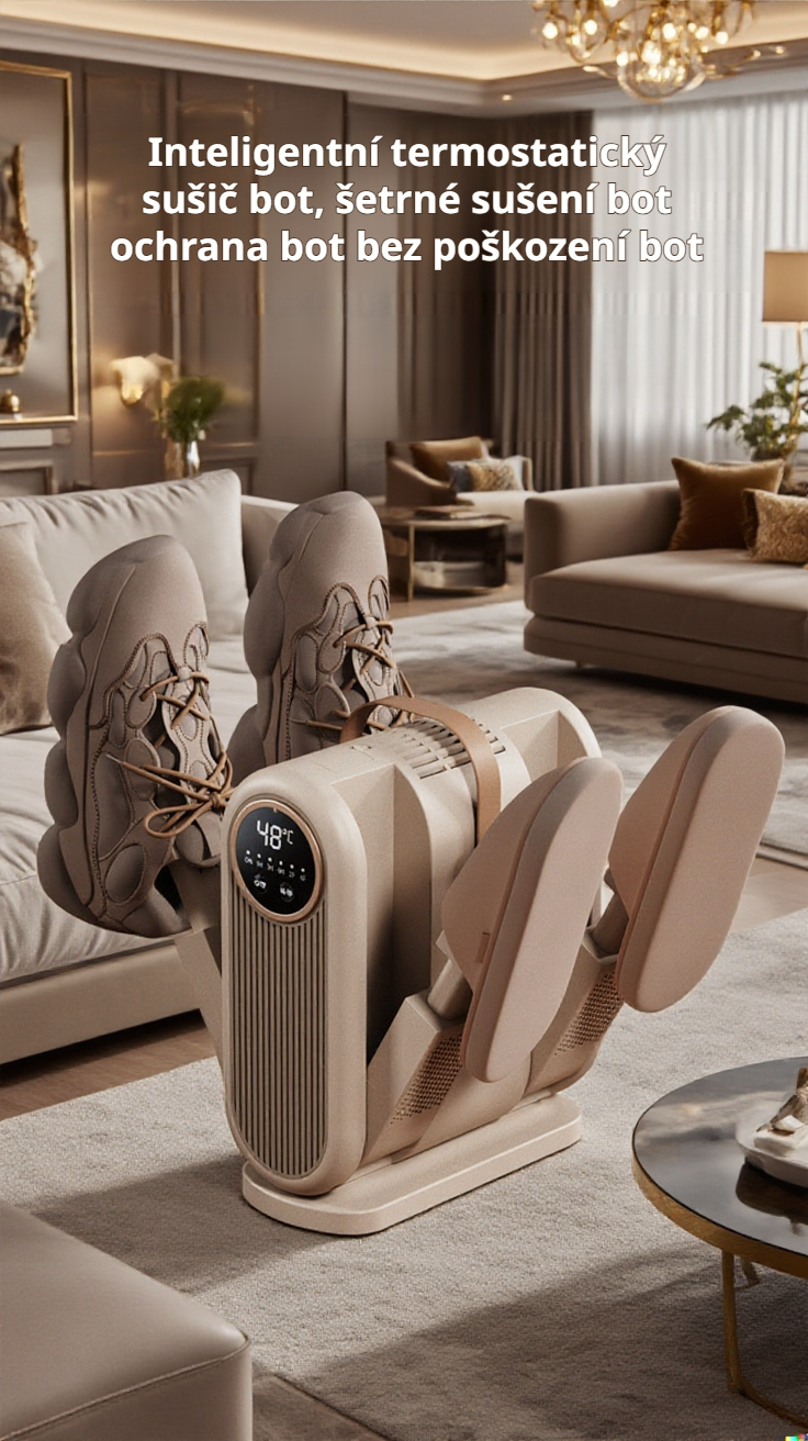 Inteligentní domácí sušička bot v moderním interiéru