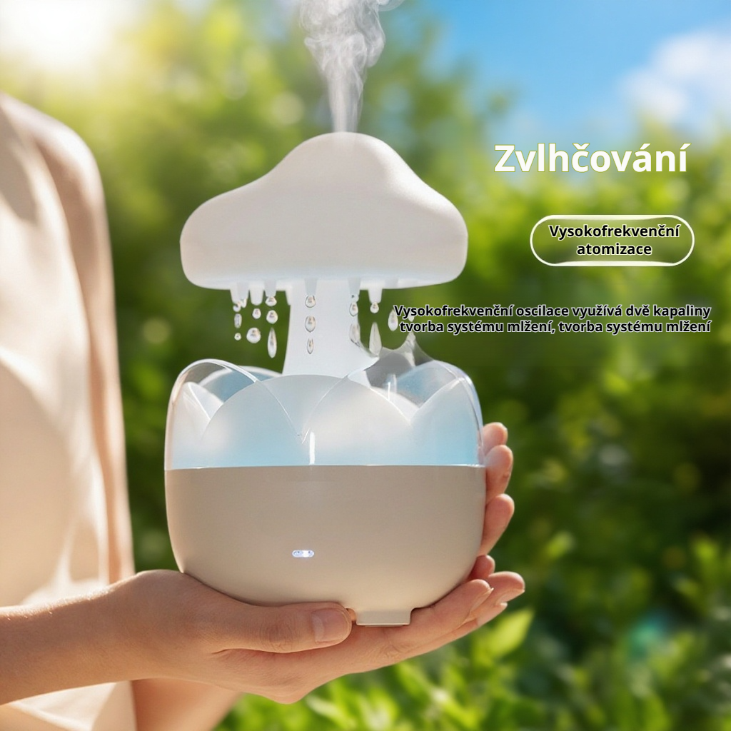 Malý domácí difuzér Raindrop na esenciální oleje, automatický osvěžovač vzduchu do ložnice