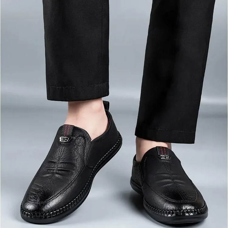 남성 가죽 슬립온