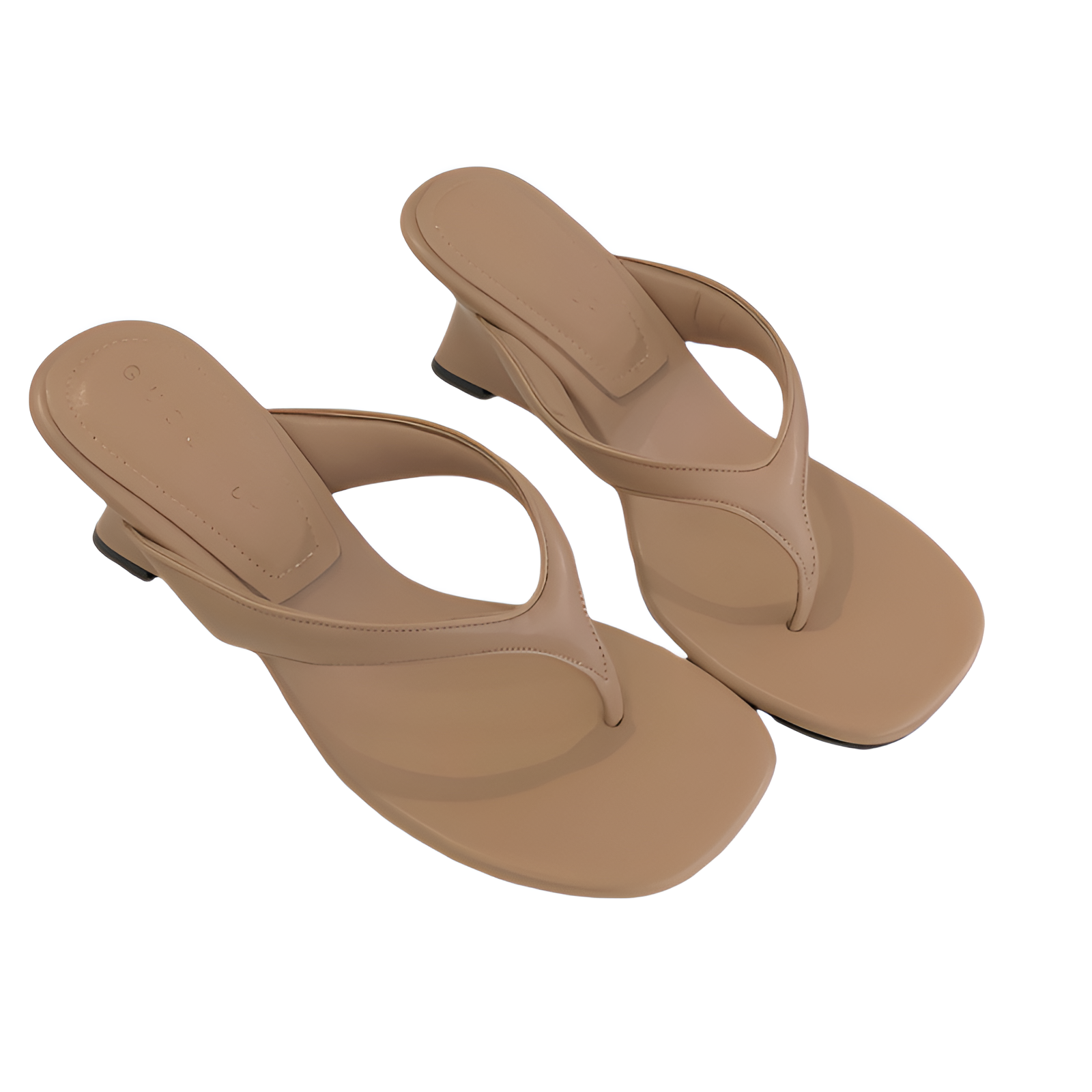 2025年春夏サンダル、新ファッション万能サンダル、スクエアヘッド、ウェッジヒール、フリップフロップサンダル、ハーフスリッパ、レディース