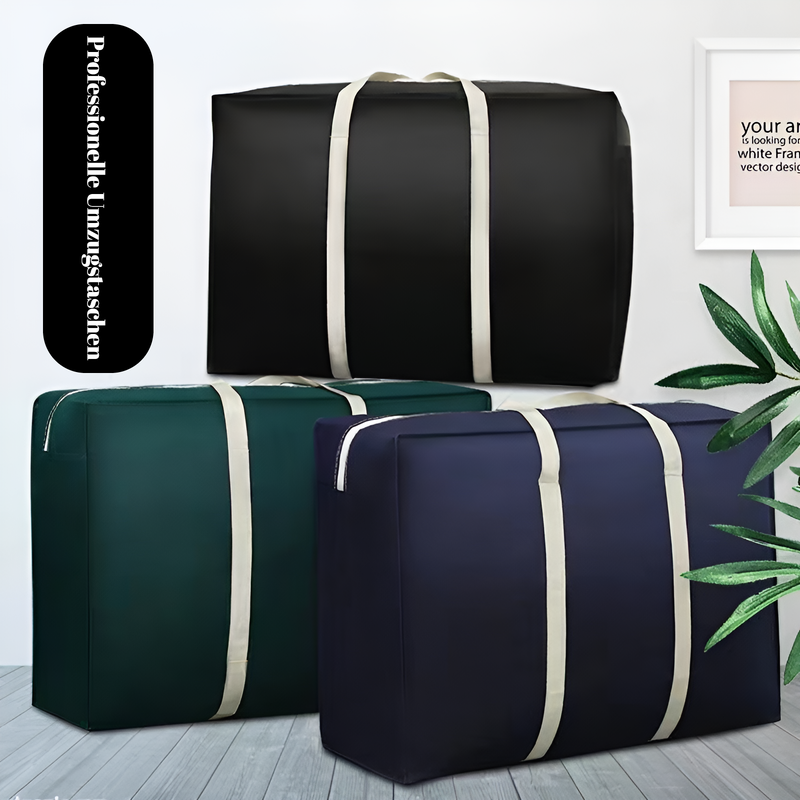 Vlies-Umzugstasche mit großem Fassungsvermögen, Aufbewahrungstasche für Haushaltsdecken, einfarbig, 