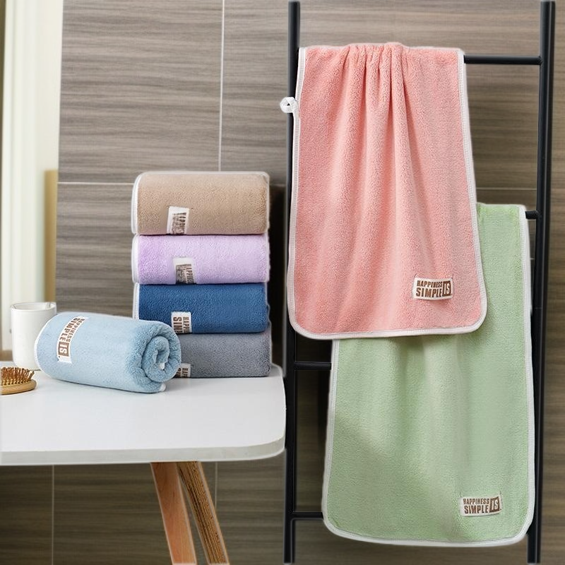 샹펑 코럴 더 두꺼운 빅사이즈 흡수 타월 성인 가정용 소프트 세안 타월