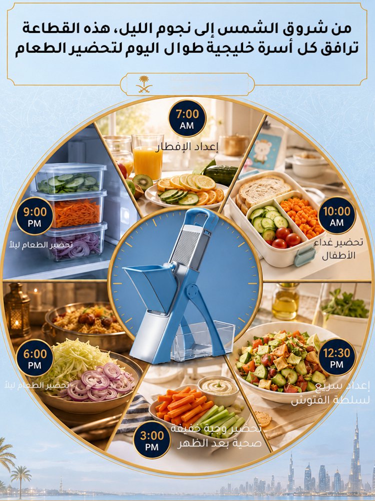 قطاعة خضروات متعددة الوظائف