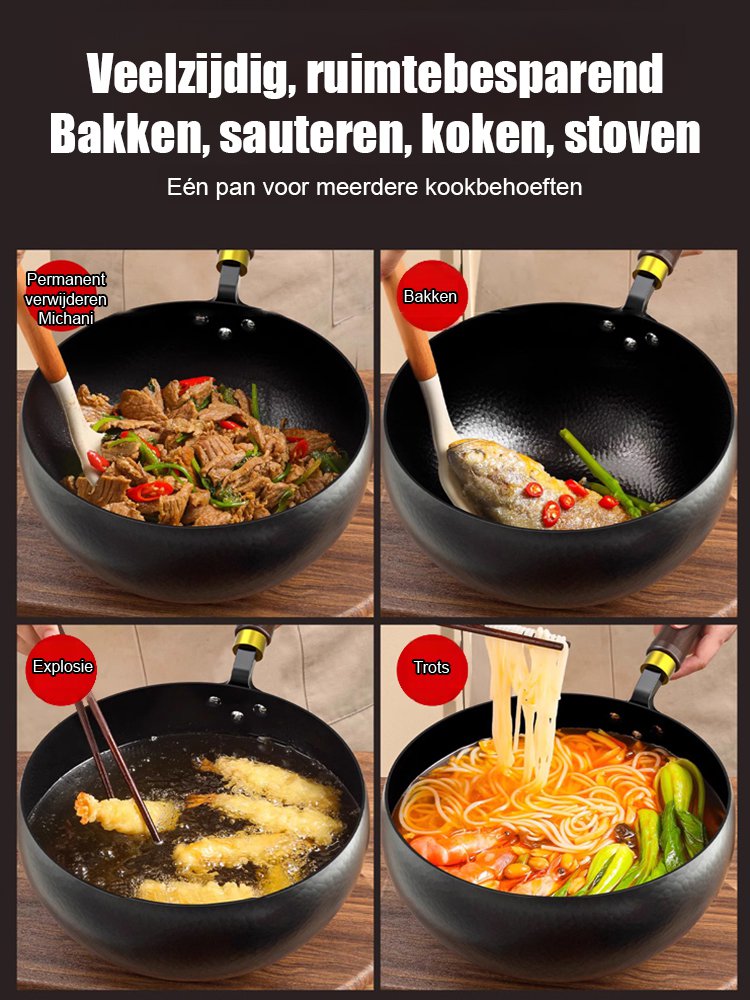 Handgemaakte hamerpatroon buikpan