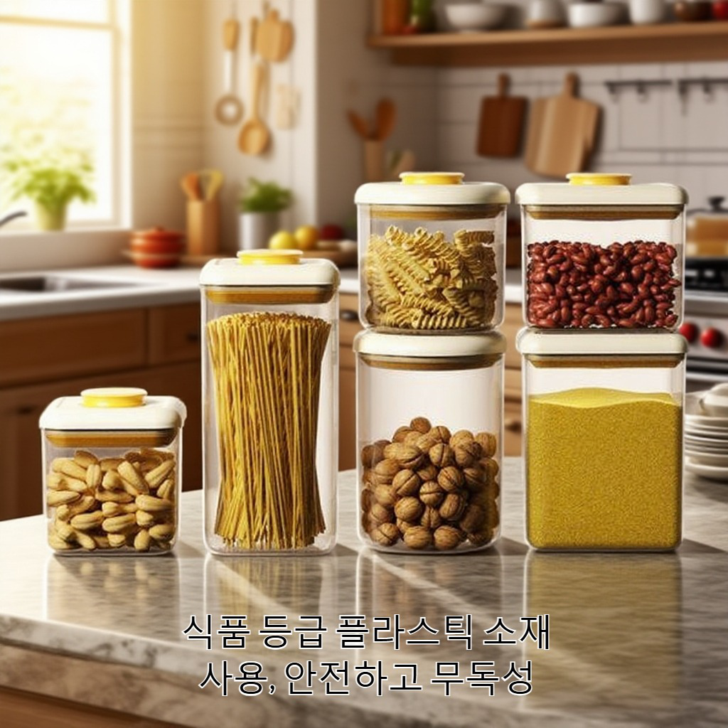 곡물 및 시리얼용 프레스형 밀폐 용기