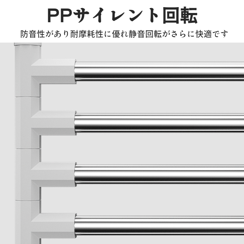バスルームパンチフリー壁掛け回転タオルラックバスルームラック多層吊り下げロッドトイレ吊り下げ折りたたみ