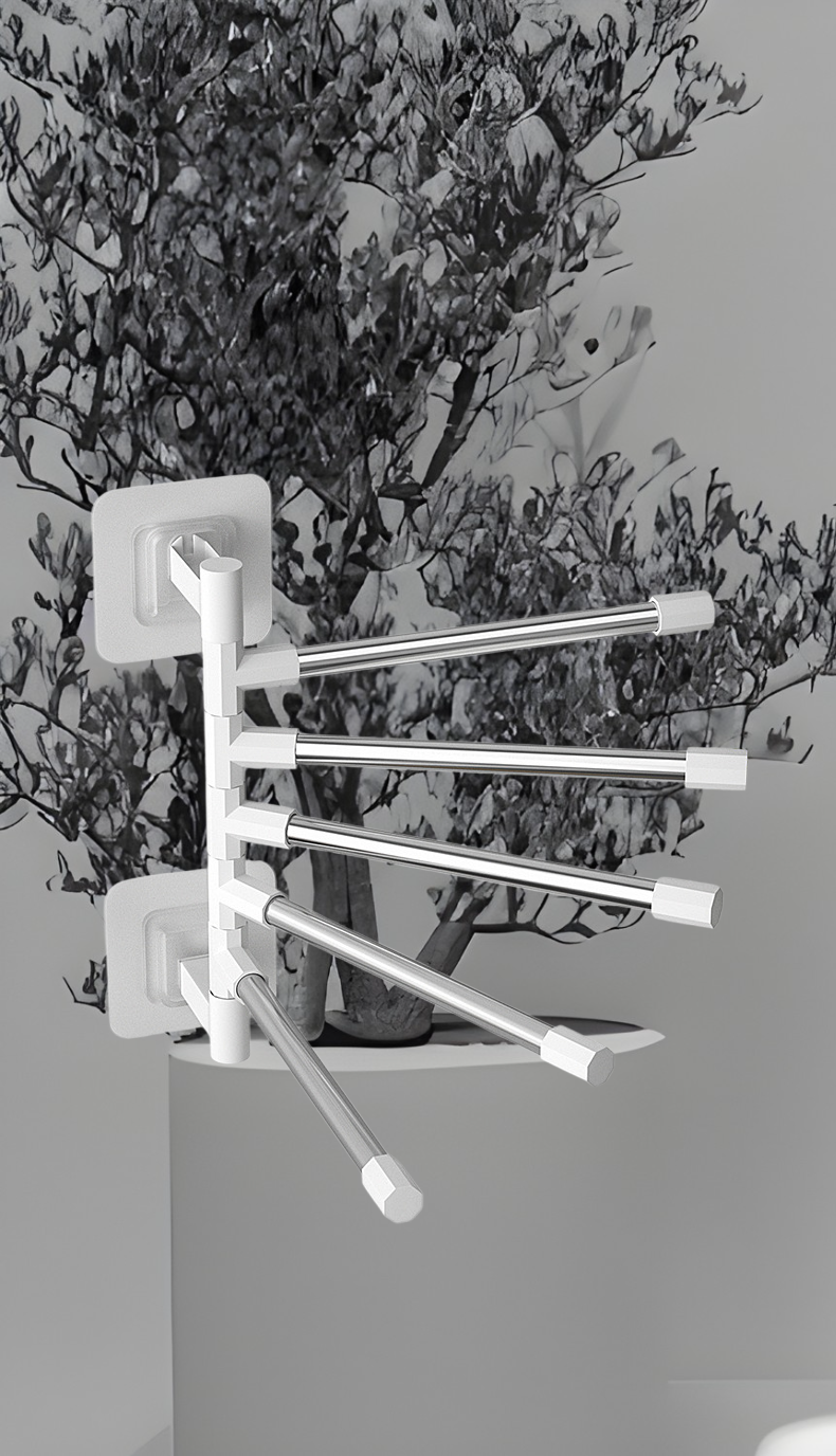 トイレに設置した吊り下げタオルラック