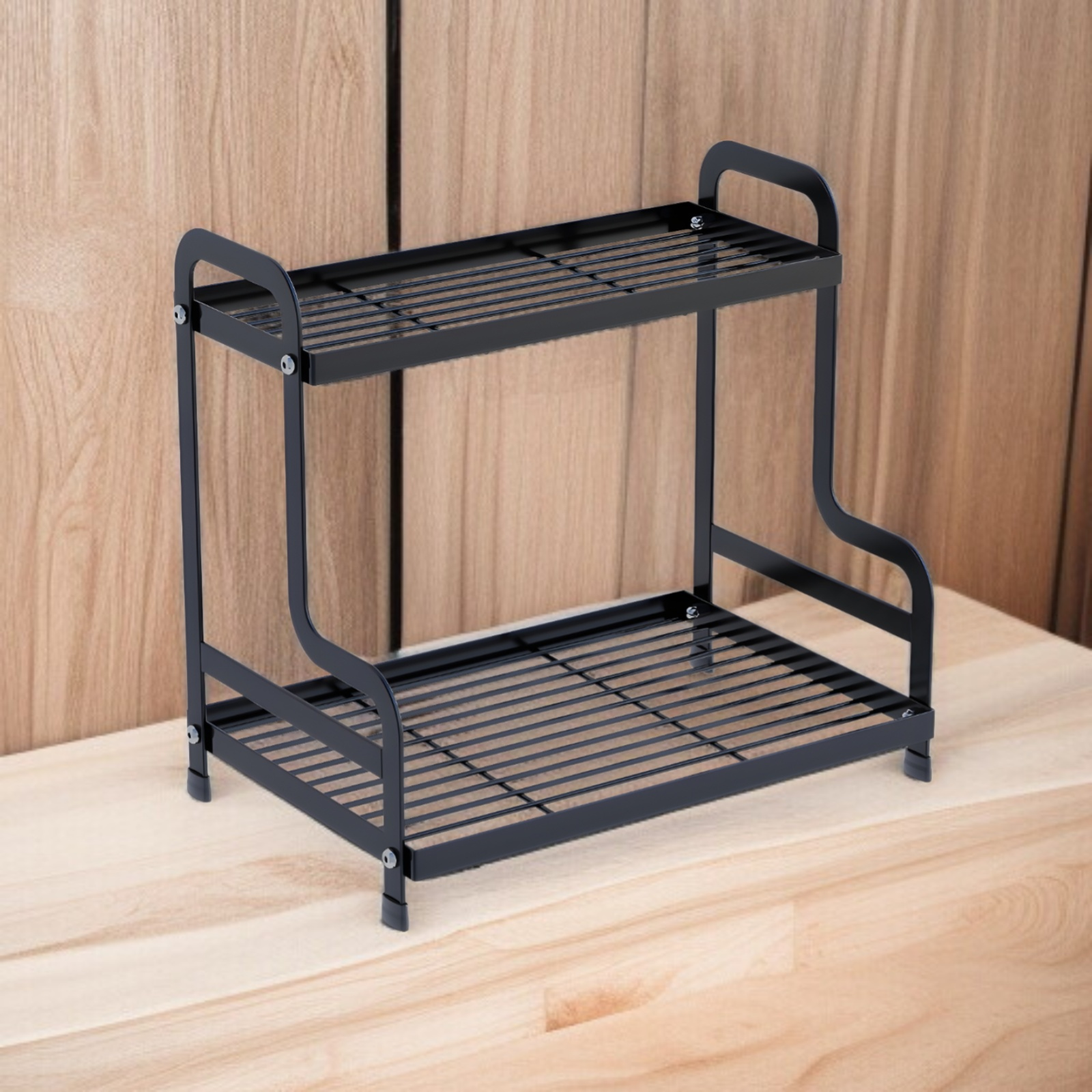 二重層化粧品収納ラックスキンケア製品香水収納ボックスバスルーム収納ラックバスルームカウンタードレッシングラック