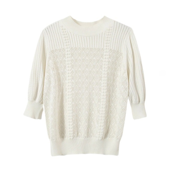 우아한 빈티지 랜턴 소매 반팔