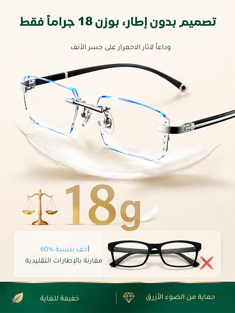 نظارة قراءة فوتوكرومية ومقاومة للضوء الأزرق