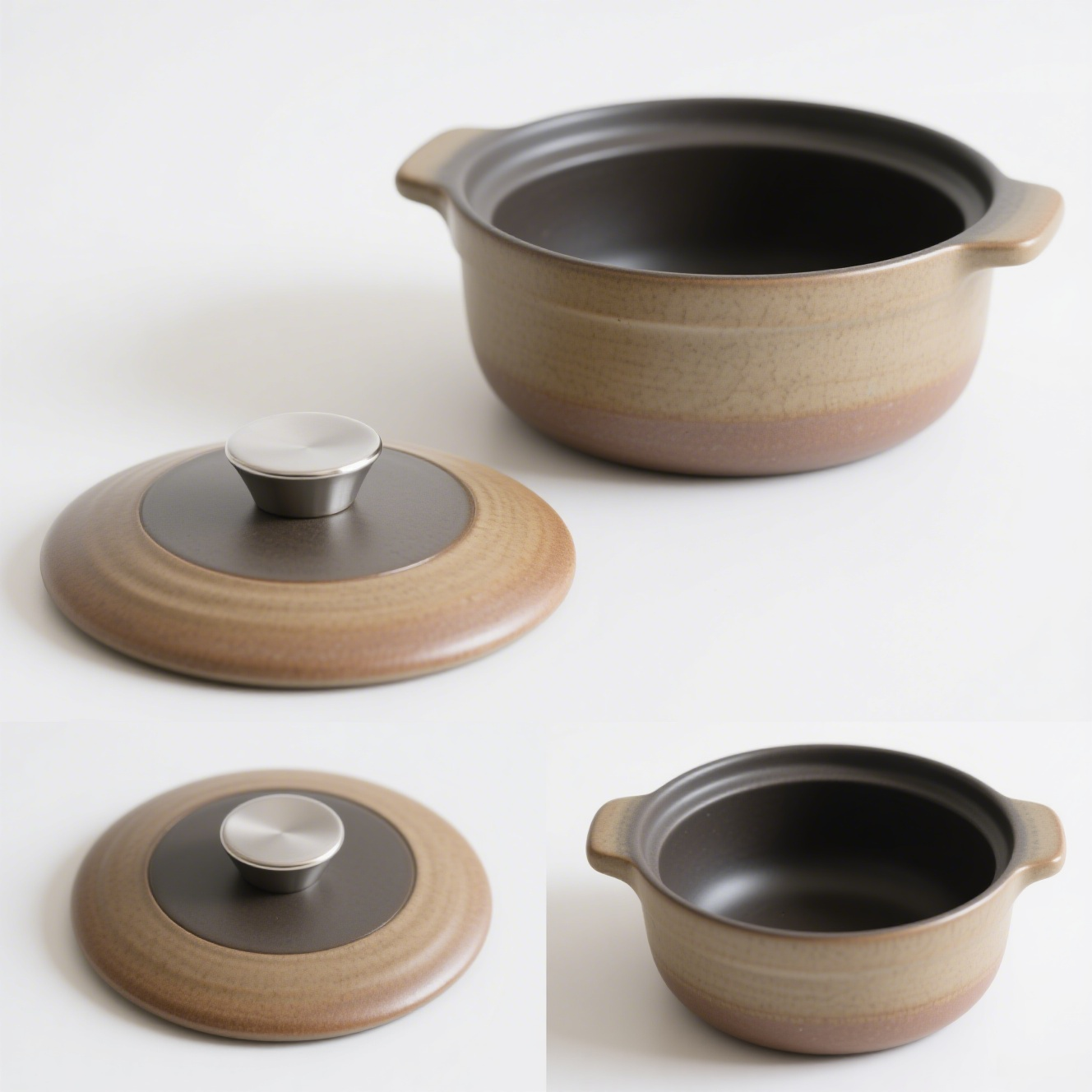 Poêle multifonctionnelle en titane naturel à revêtement 0