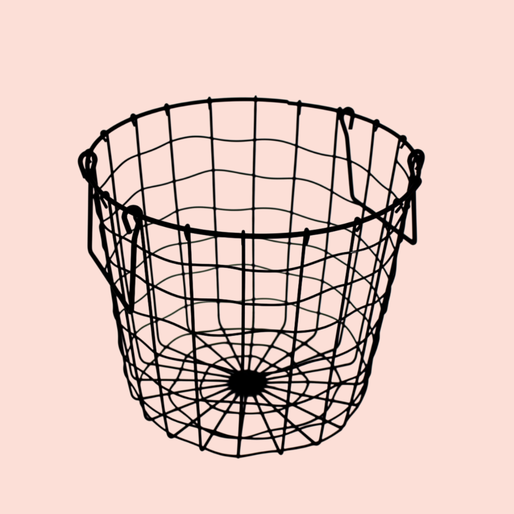 Nordic style wrought iron storage basket