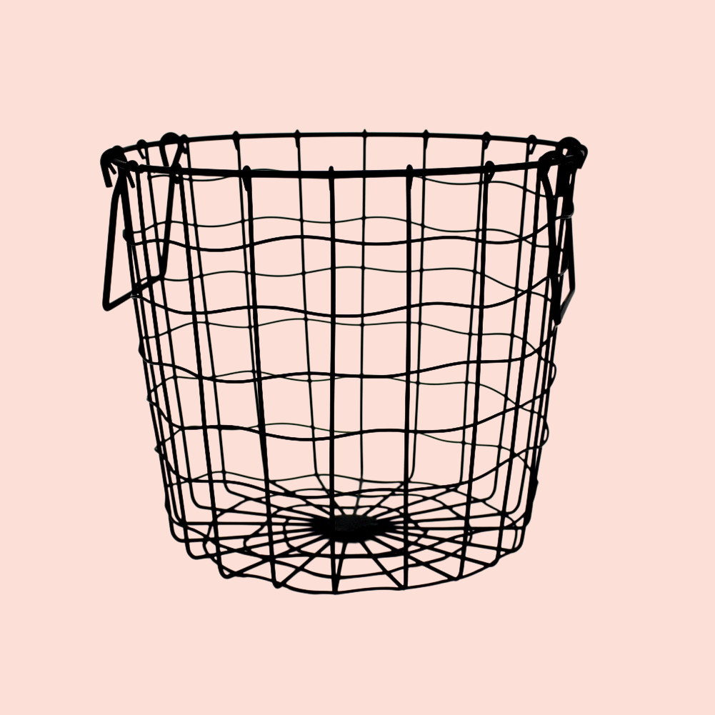 Nordic style wrought iron storage basket