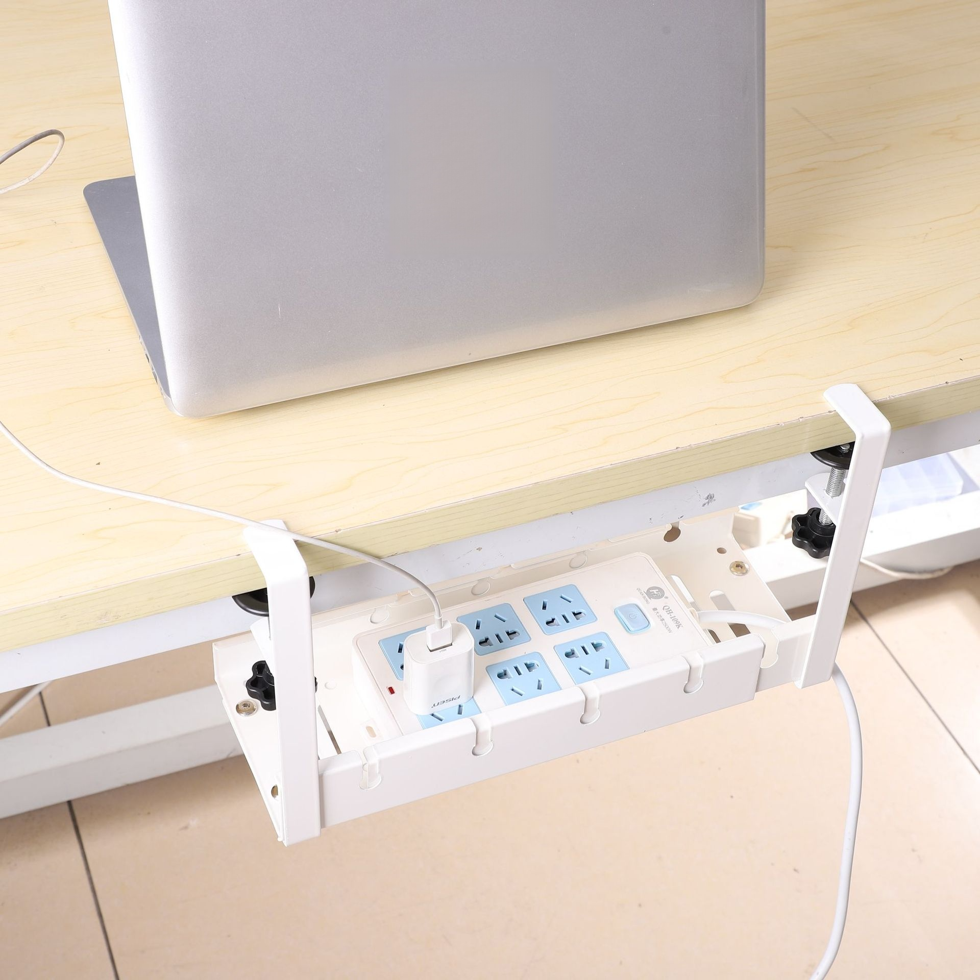 カーボンスチール製テーブル下収納フレーム テーブル下収納フレーム 家庭用 穴あけ不要 炭素鋼 引き込み式