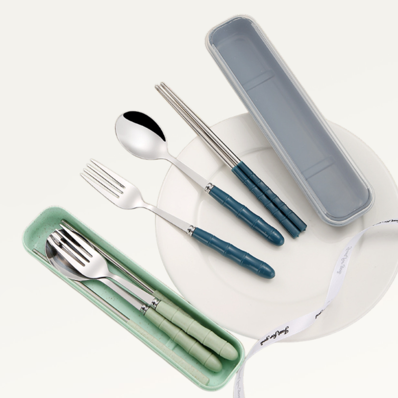 스테인리스 휴대용 식기 3종 세트