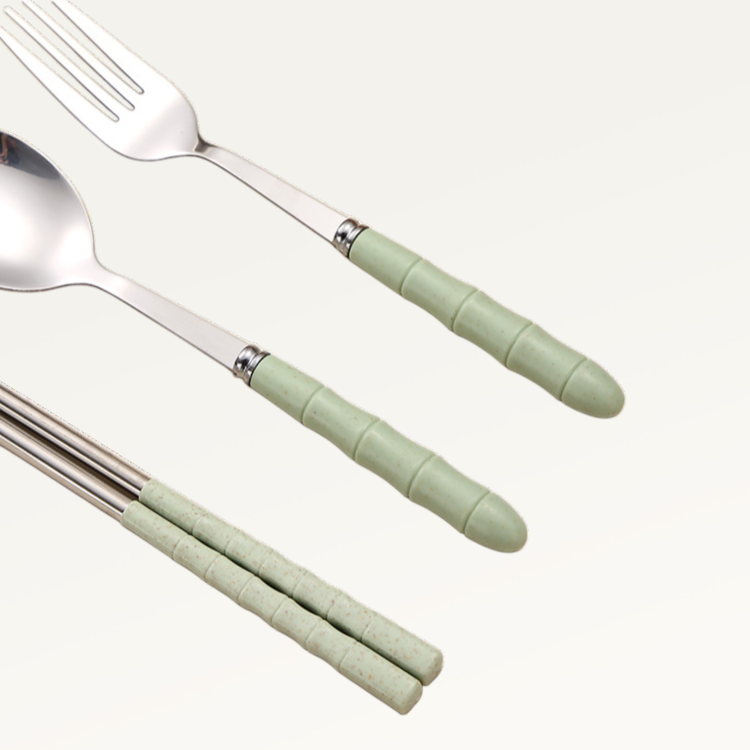 스테인리스 휴대용 식기 3종 세트