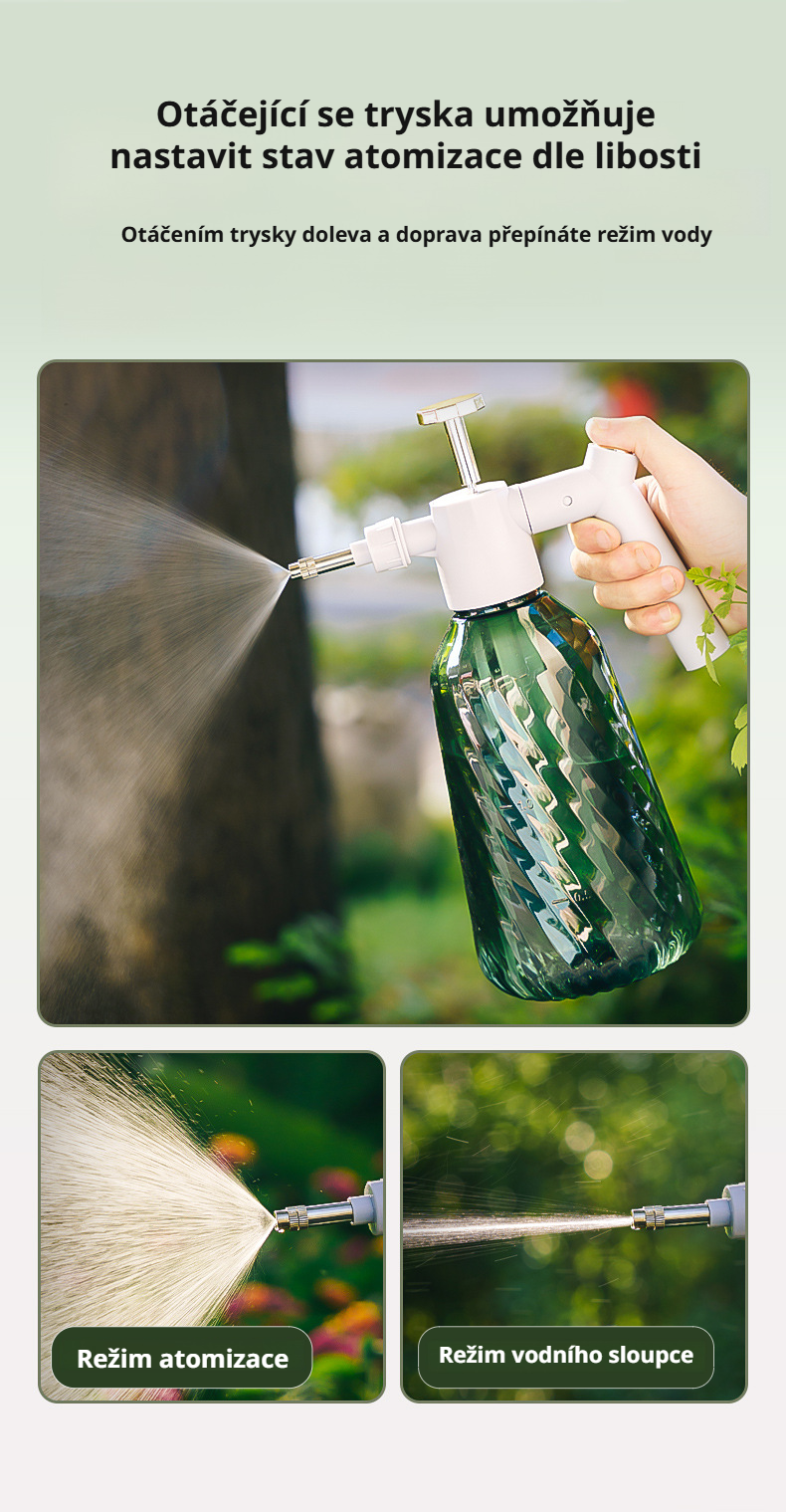 Snadné použití tlakové pumpy postřikovače