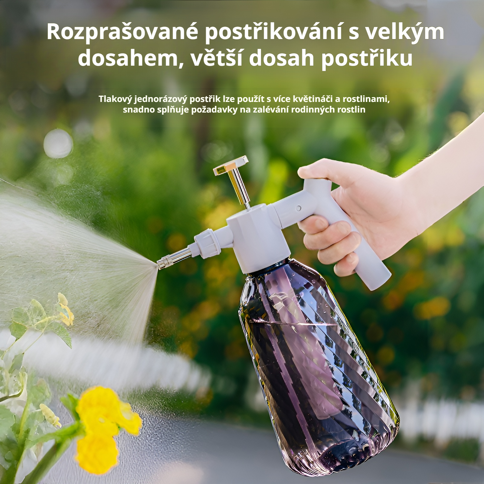 Postřikovač na dezinfekci povrchů v kuchyni