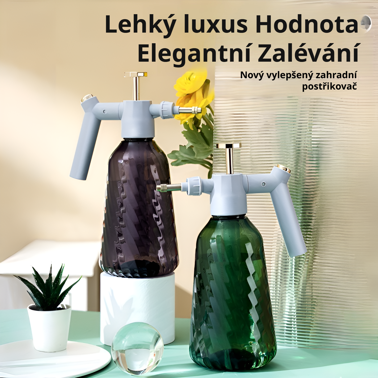 Tlakový postřikovač na zalévání a dezinfekci domácnosti