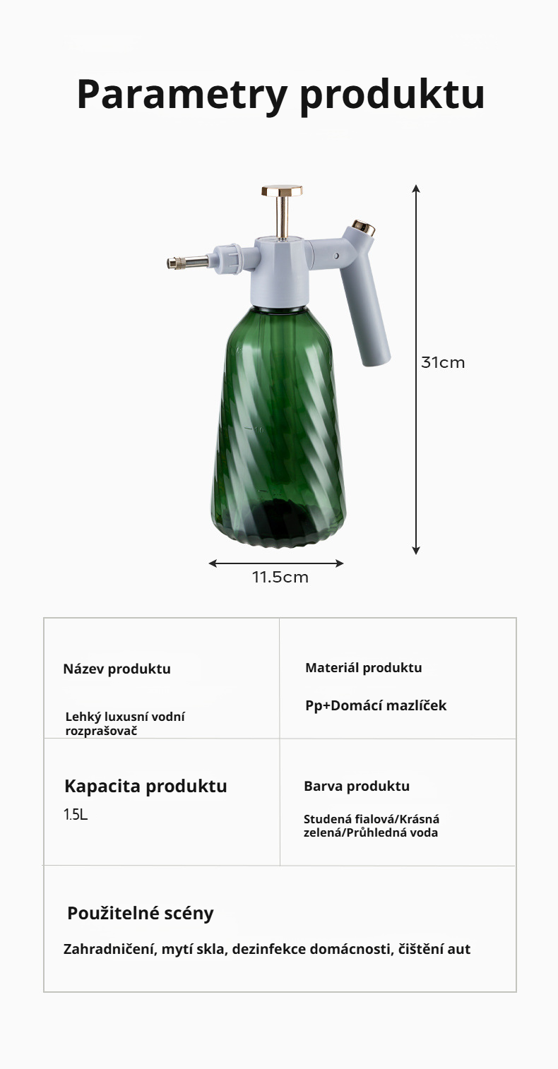 Aplikace dezinfekce pomocí tlakového postřikovače