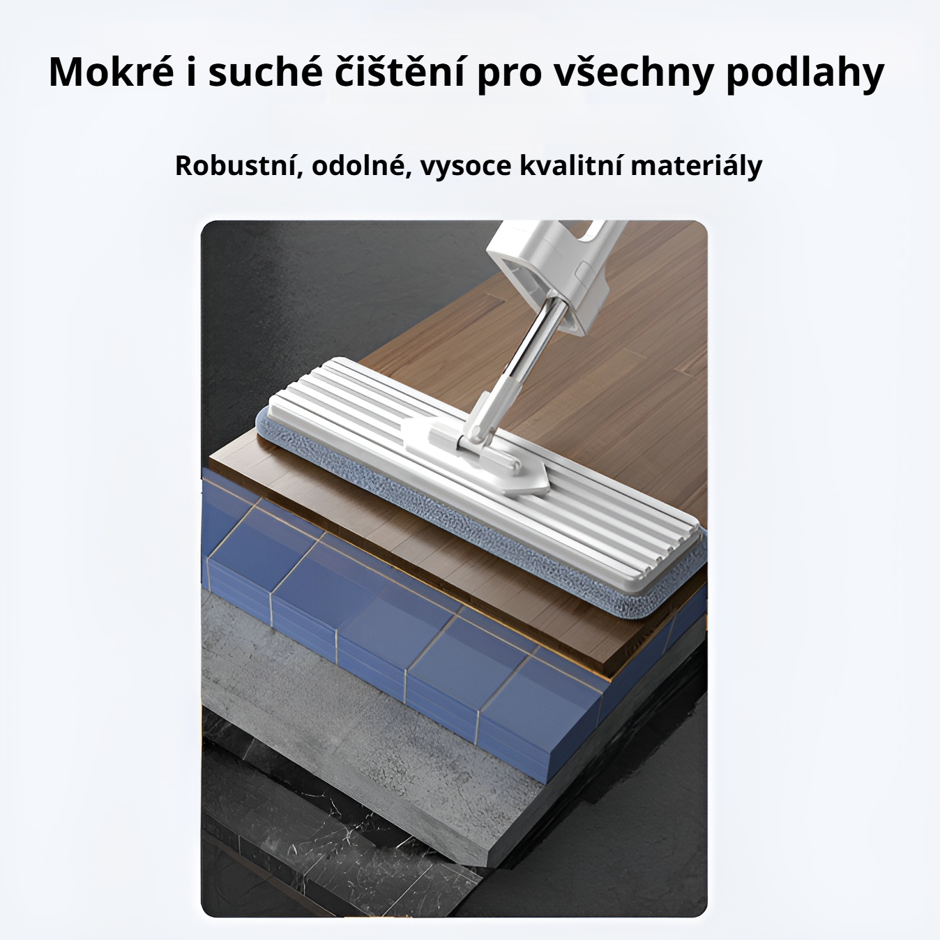 Nástroj na čištění podlah v akci